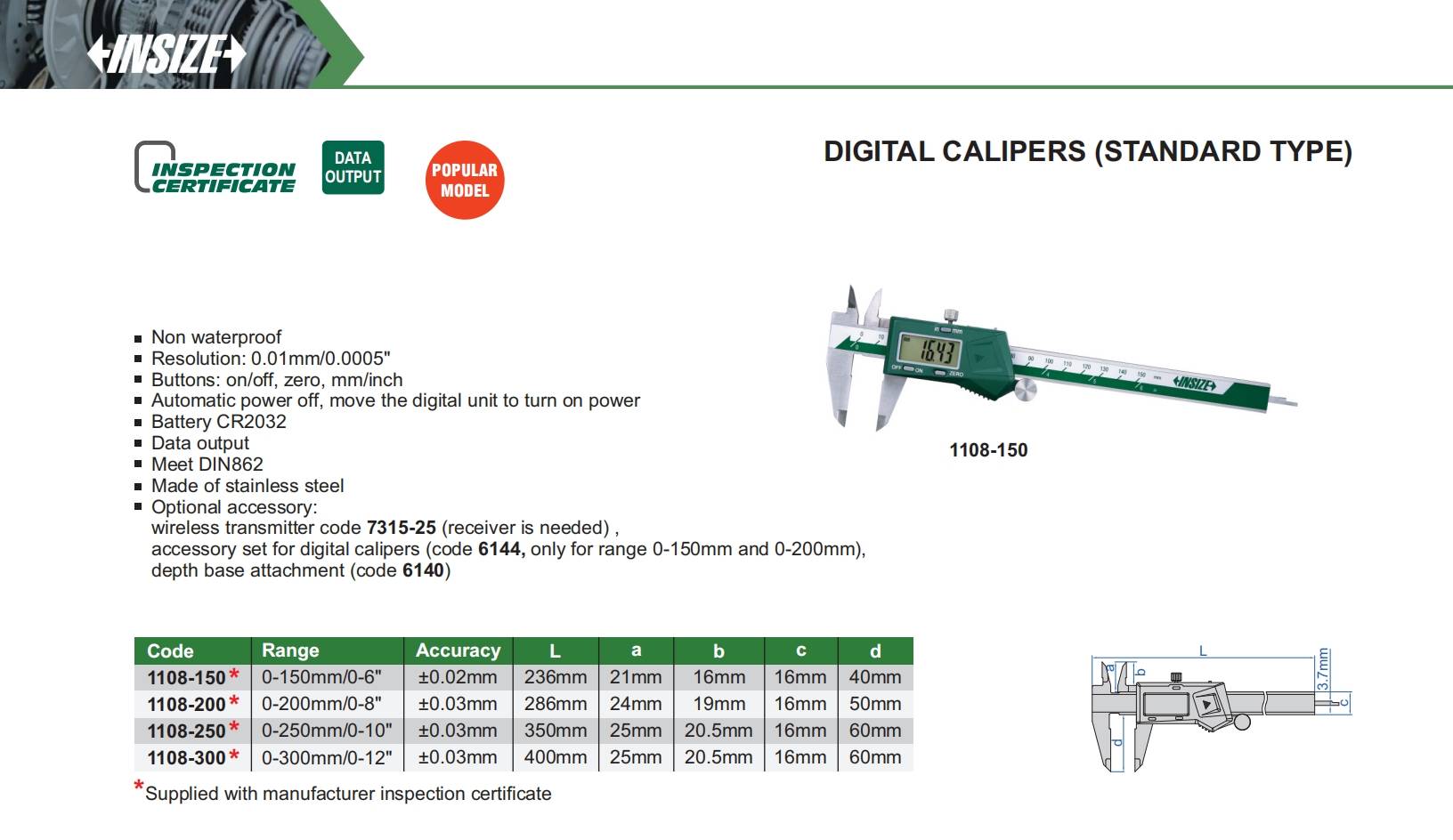 کولیس مدل 300-1108