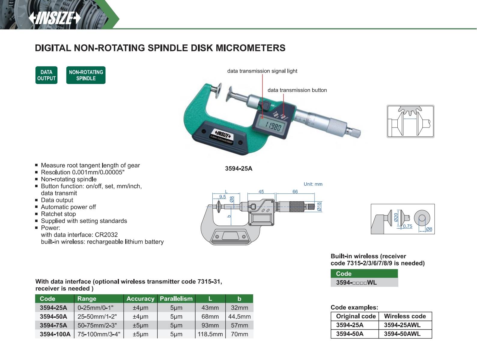 میکرومتر مدل 50-3594