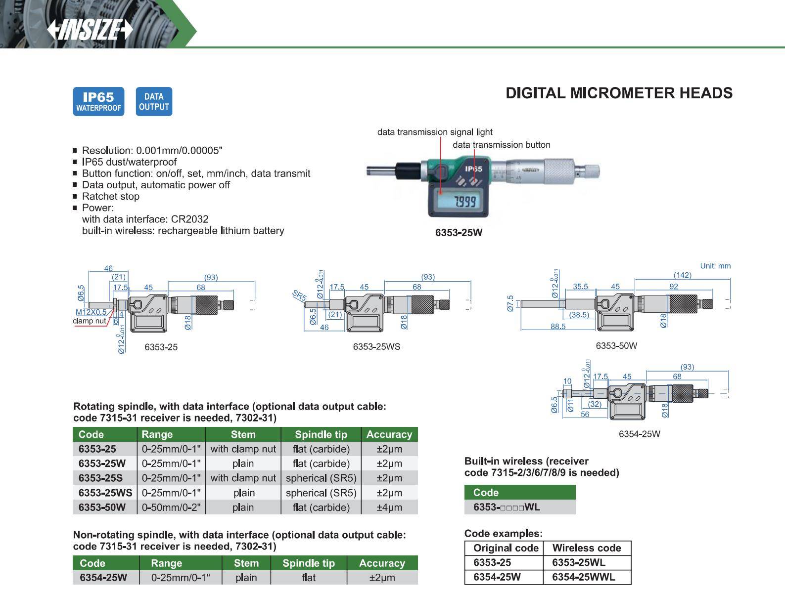 هد میکرومتر مدل 25-6354