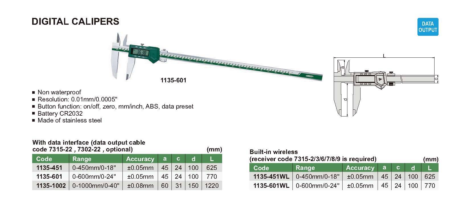 کولیس مدل 601-1135