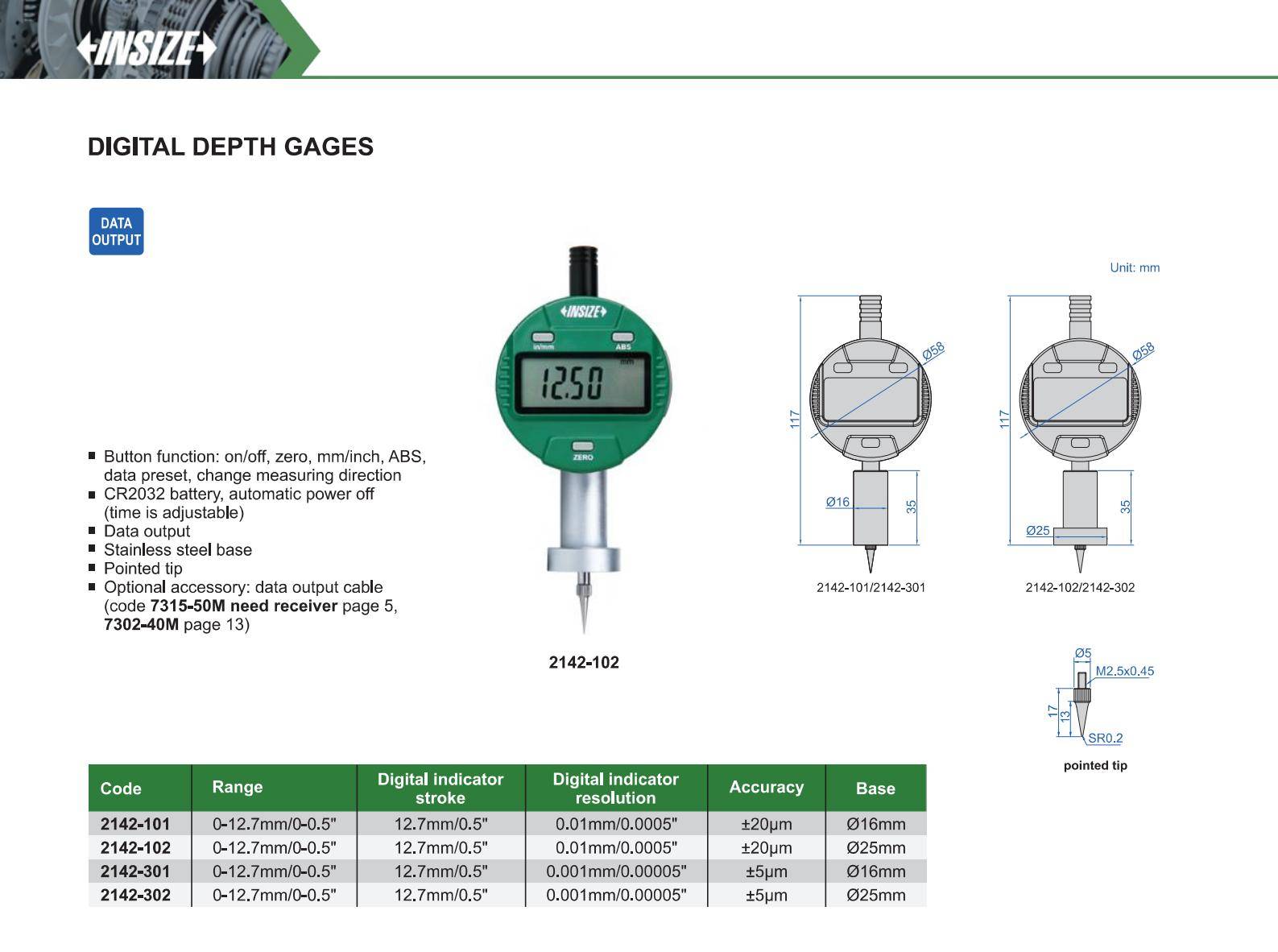 عمق سنج مدل 102-2142