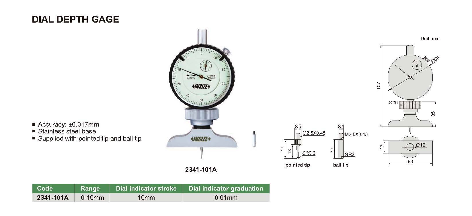 عمق سنج مدل 101-2341