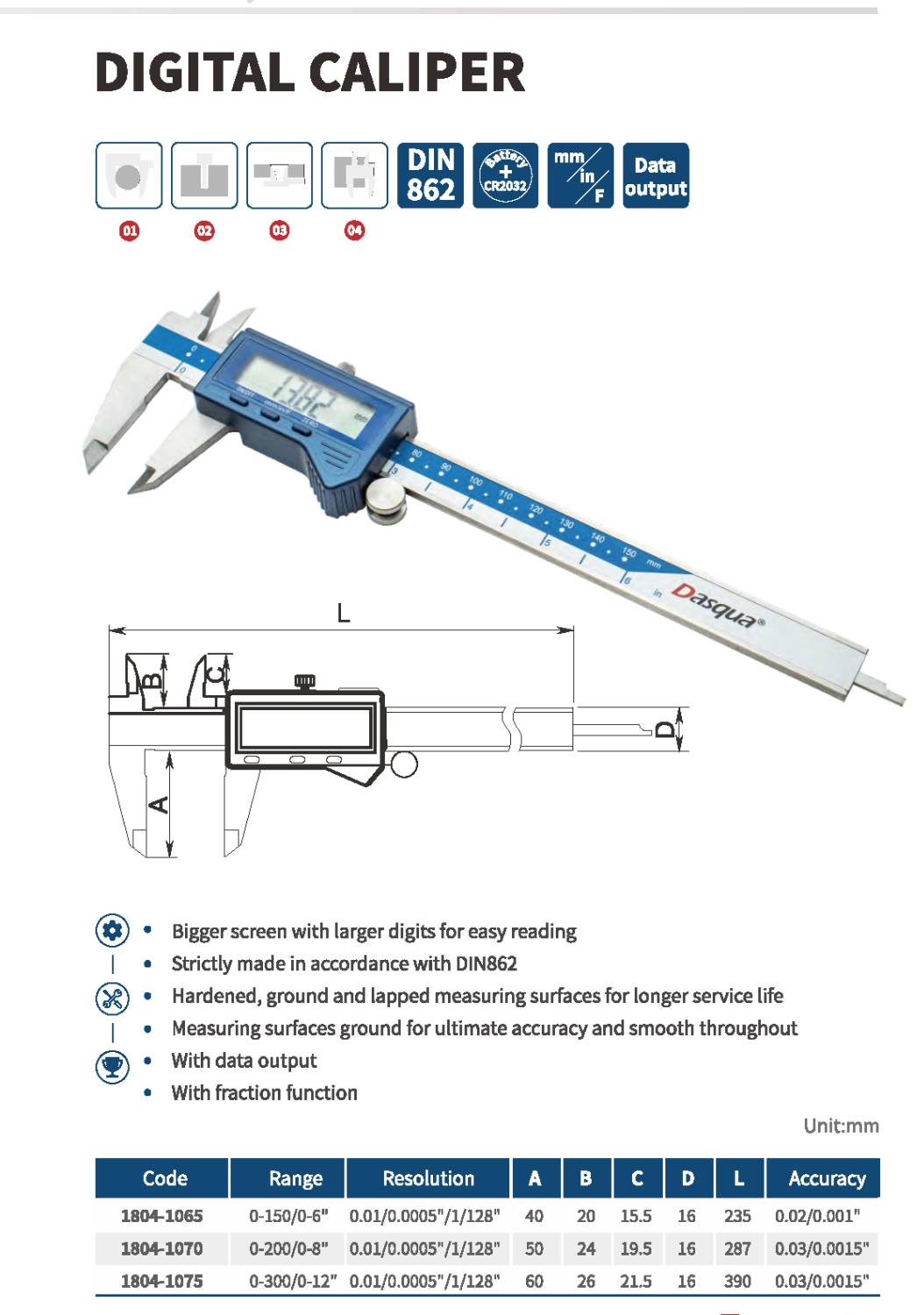 کولیس دیجیتال مدل 1075-1804