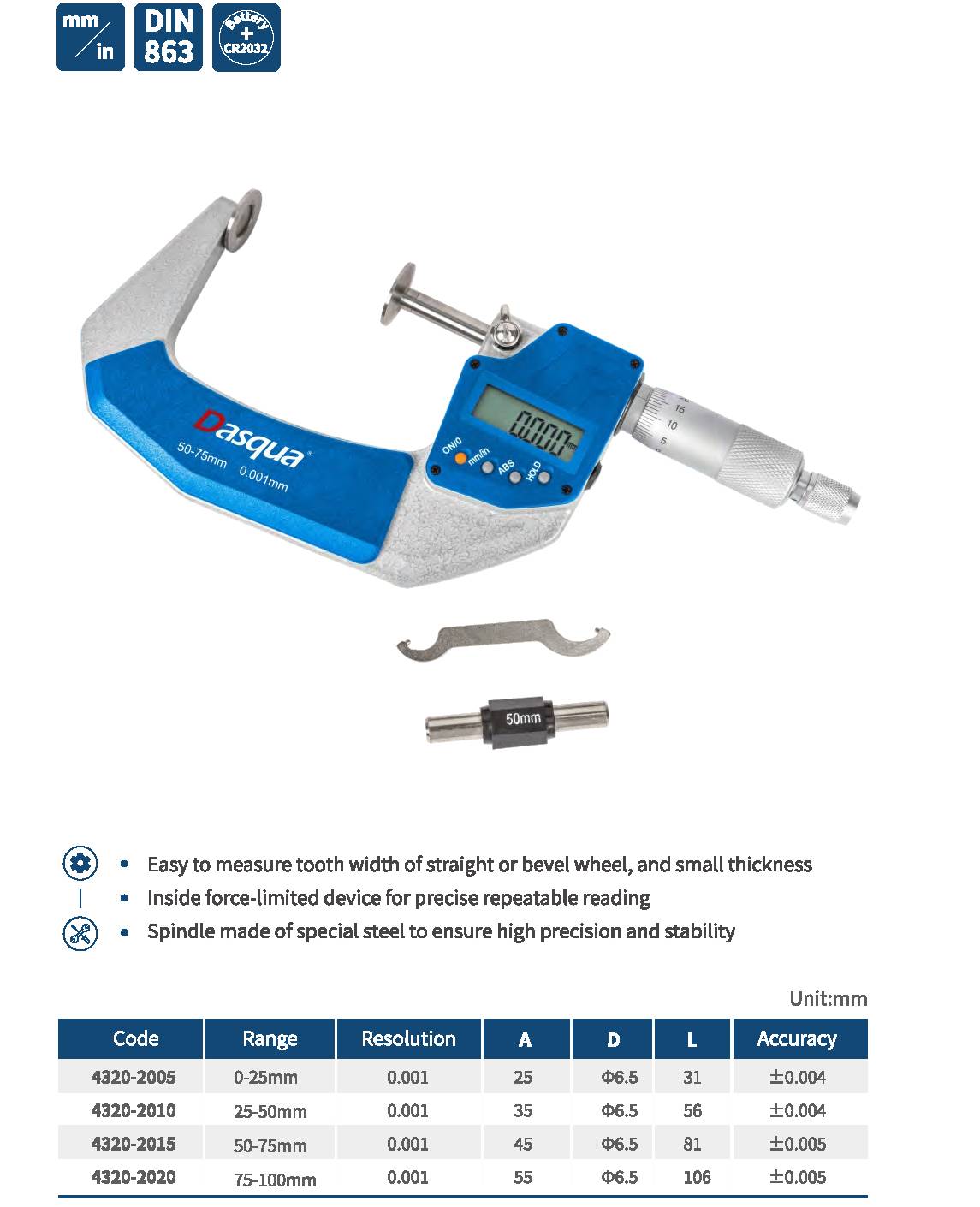 میکرومتر دیسکی دیجیتال مدل 2010-4320