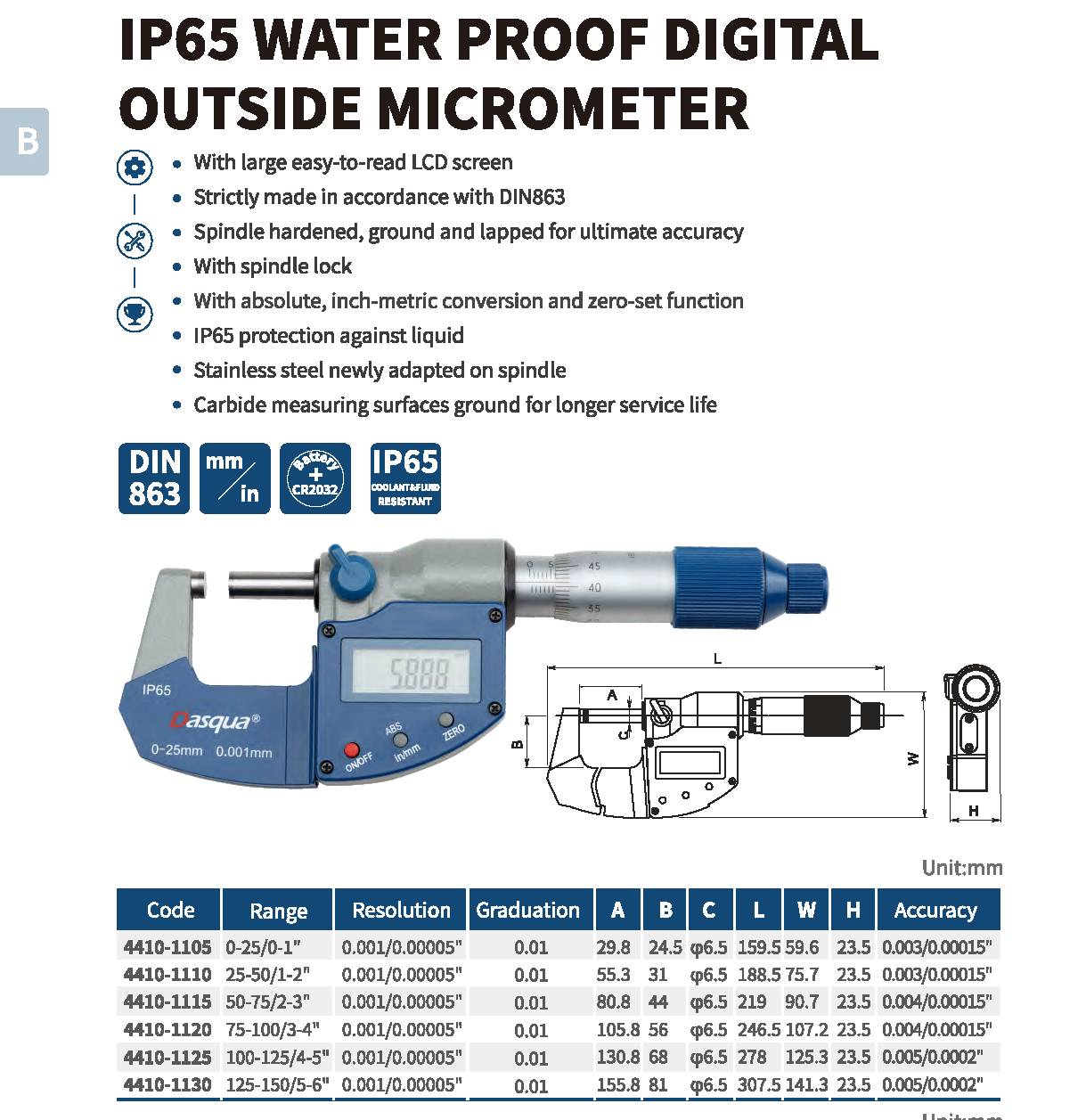 میکرومتر خارج دیجیتال مدل 1115-4410