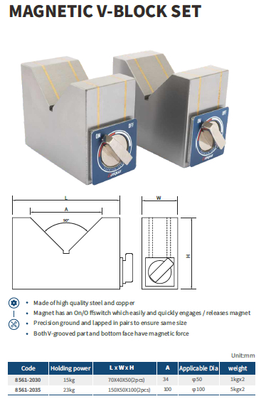 وی بلوک مغناطیسی مگنتی مدل 2035-8561 