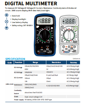 مولتی متر مدل 2100-1030 