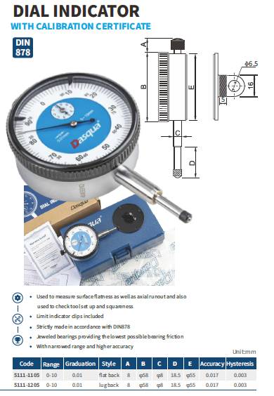 ساعت اندیکاتور پشت دار مدل 1205-5111 