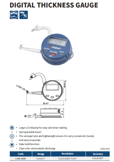 ضخامت سنج  مدل 8105-2140 