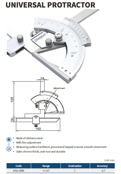زاویه سنج ذره بین دار مدل 2005-1012 