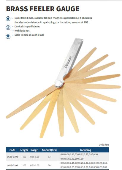 فیلر برنجی مدل 0101-1620 