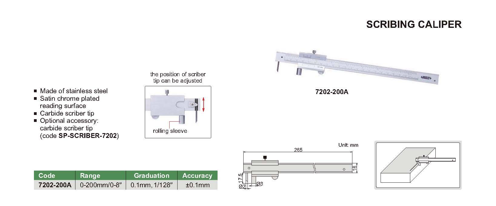 کولیس خط کش مدل 200-7202 