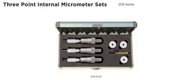 میکرومتر داخل سه فک سری کامل 50-20میلی متر مدل 8-66-209 اسیمتو ASIMETO
