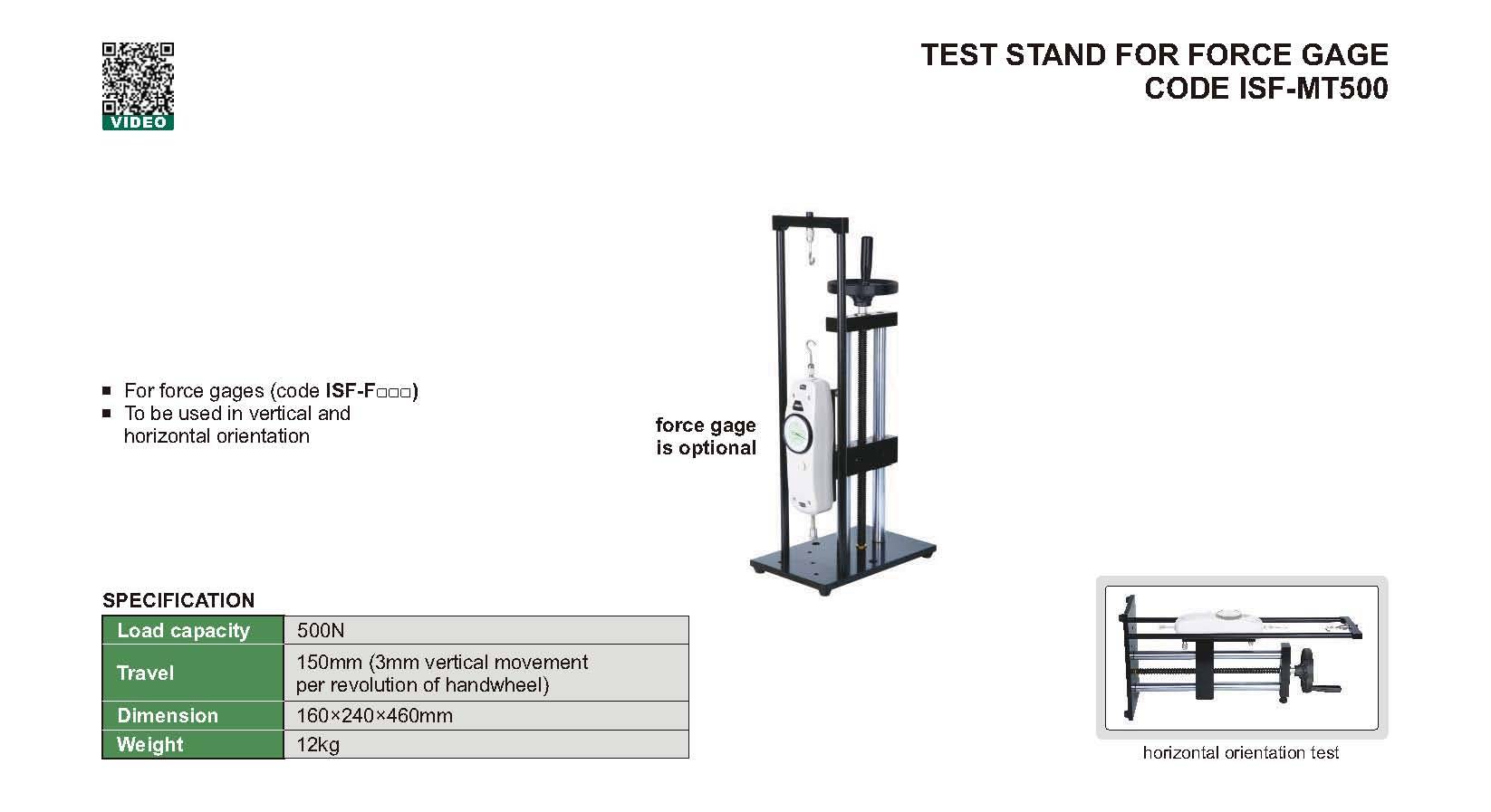 پایه نیرو سنج مدل ISF-MT500 اینسایز INSIZE