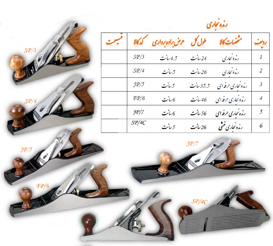 رنده نجاری مدل SP/3 گروز GROZ