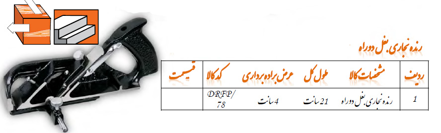 رنده نجاری بغل دو راه مدل DRFP/78 گروز GROZ