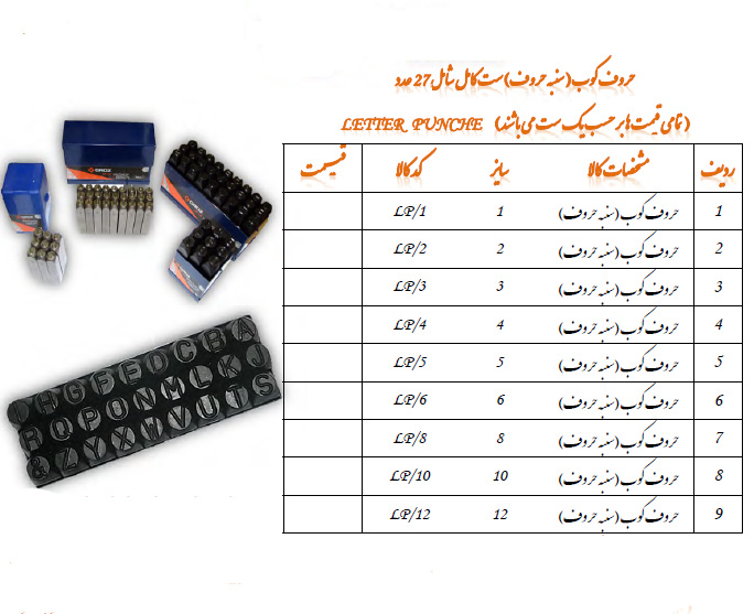 حروف کوب سایز 2 مدل LP/2 گروز GROZ