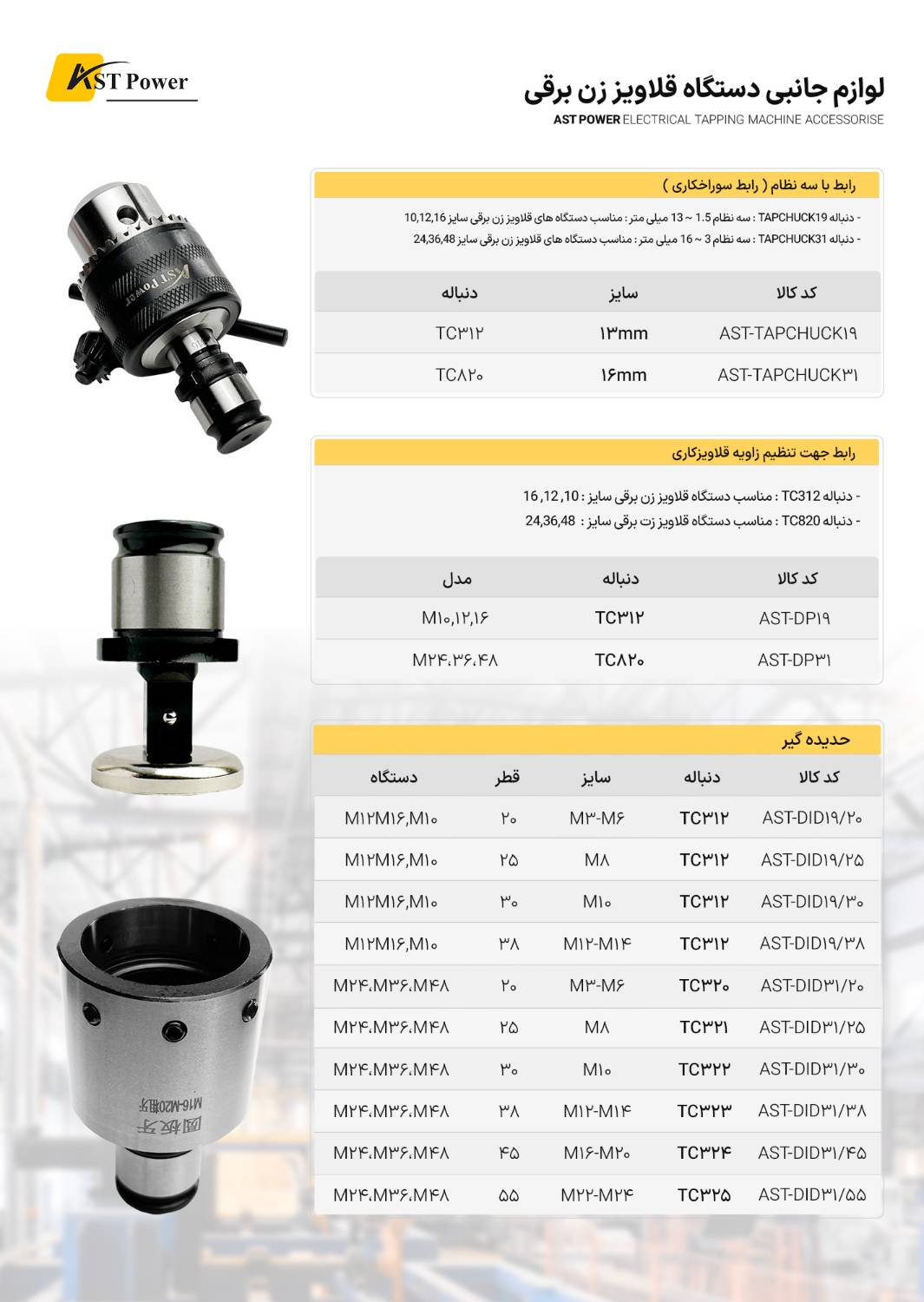 حدیده گیر مدل AST-DID19/20 ای اس تی پاور AST POWER